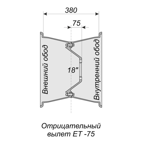 15х18 LT wheel with the hub for UAZ